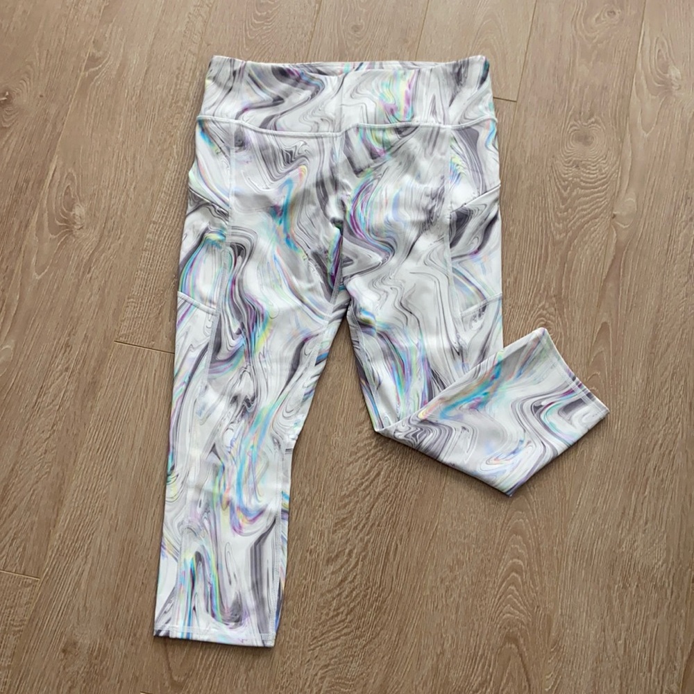 Athleta Contender Opal Capris in Powerlift, Sz M
